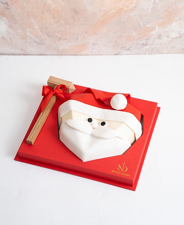 Santa Smashed it by NJDChocolate & ConfectioneryYour Gift Contains: • Approx. 500gms Piñata designed as Santa • Made with colored and white chocolate • Filled with 8 chunky assorted Milk chocolates • Total Weight of the chocolate: 700grams approx. • Hamme