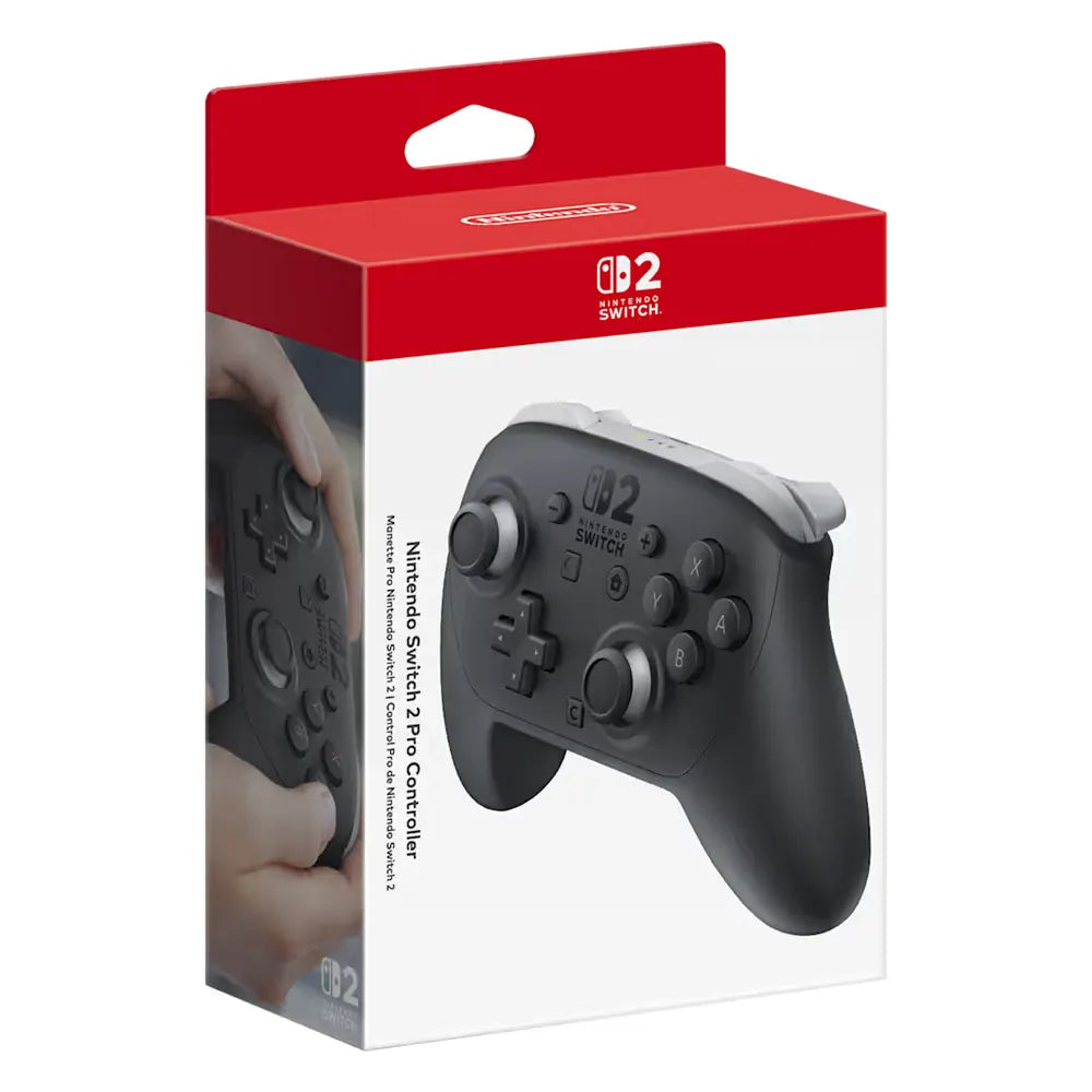 Nintendo Switch 2 Pro ControllerGaming AccessoriesEnhanced Haptics & Motion – Equipped with HD Rumble 2 and motion controls for immersive gameplay GameChat Button – Dedicated C‑Button provides instant voice/video chat access while gaming Remappable GL/GR
