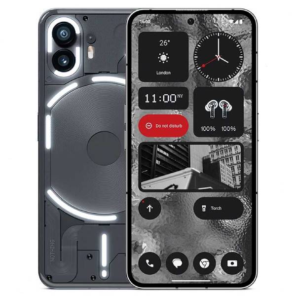 NOTHING Phone 2 5G 12GB Dual SIMMobilesFor a world craving more me-time and less screen-time, we bring you the Glyph Interface.Assign different light and sound sequences for each contact and notification type and be one step ahead of who’s getting in touc