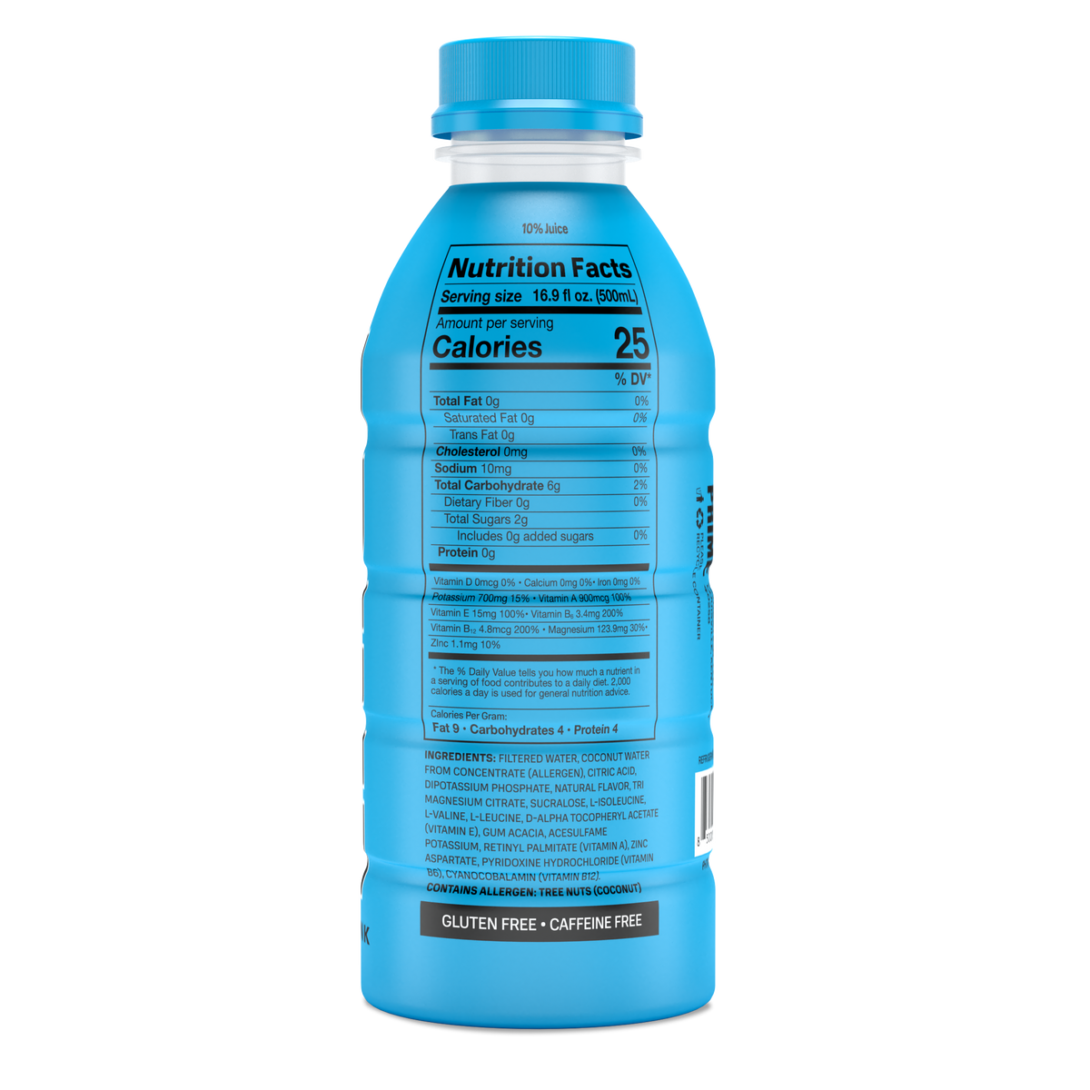 Prime Hydration Drink 500ml - Blue Raspberry [Pack of 12]BeveragesZero added sugar​ 25 Calories​ 10% Coconut Water​ Electrolytes