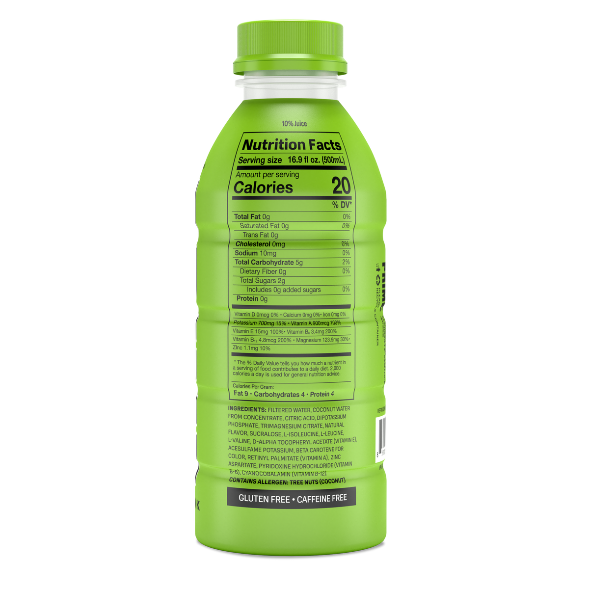 Prime Hydration Drink 500ml - Lemon Lime [Pack of 12]BeveragesZero added sugar​ 25 Calories​ 10% Coconut Water​ Electrolytes