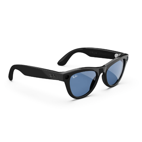 Ray-Ban RW4010 601/MF-52 Wearable Skyler Clear to Cerulean Blue 