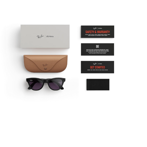 Ray-Ban Meta Skyler Smart Glasses RW4010 – Shiny Black Frame with Clear/Amethyst Transitions LensesWearablesBold & Modern: The Skyler shape blends vintage flair with cutting-edge Meta smart tech. Transitions® Amethyst Lenses: Light-responsive lenses shift