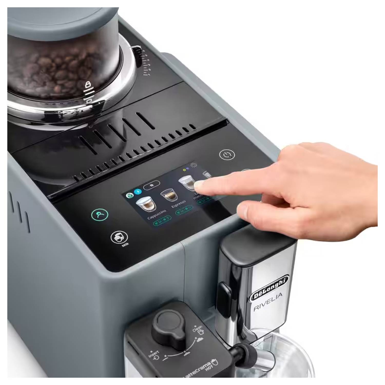 De'Longhi Rivelia Fully Automatic Coffee Machine EXAM440.55.GS11 – Grey