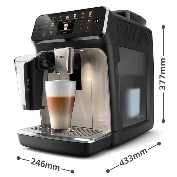 Philips Series 5500 Fully Automatic Espresso Machine EP5547/90 – Black Chrome