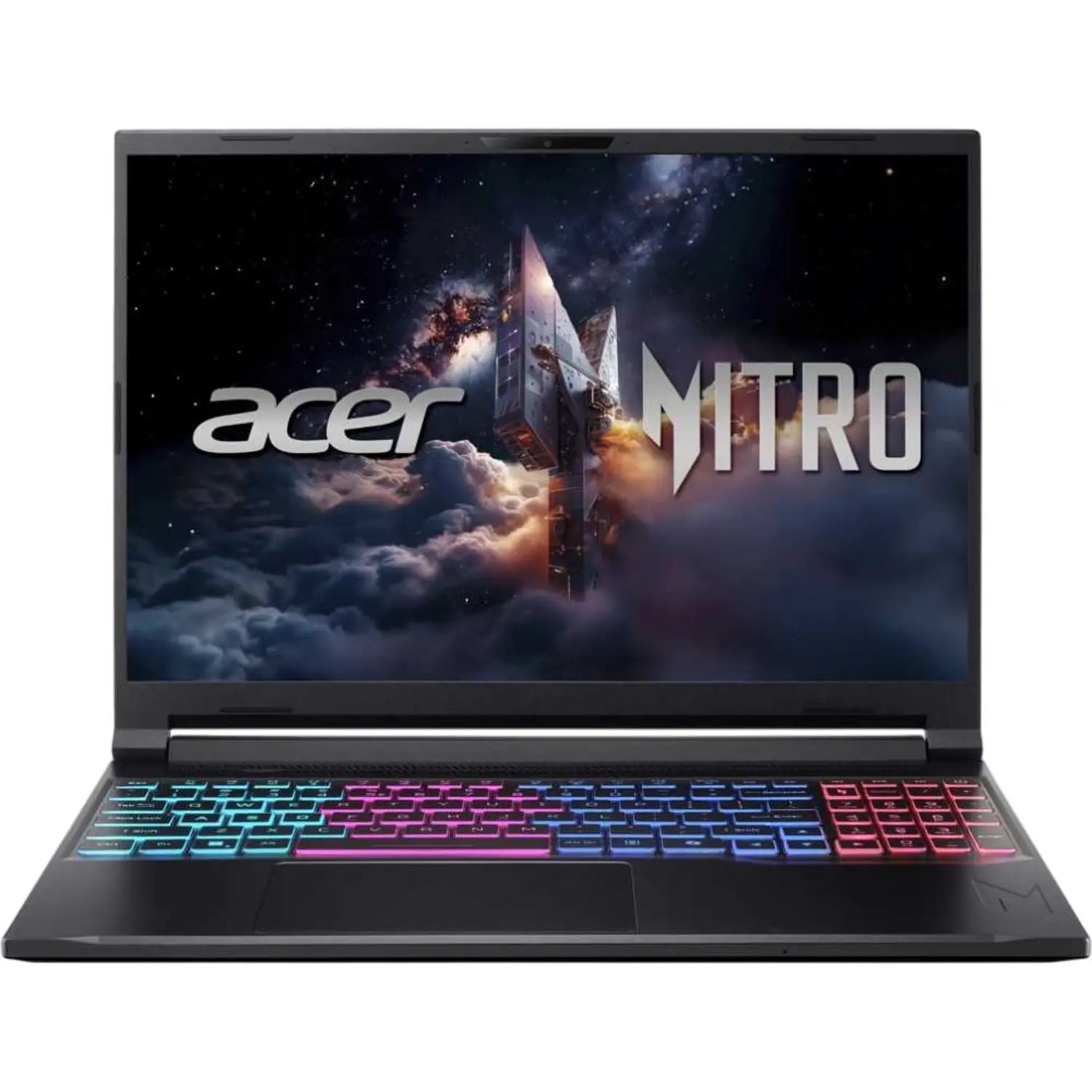 Acer Nitro V 16S Slim Gaming Laptop 2025 ANV16S-71 in Obsidian Black – Intel Core 9-270H, 8GB RTX 5070, 16-inch WQXGA 2560×1600 180Hz display, 16GB DDR5, 1TB Gen 4 SSD, DLSS 4, Thunderbolt 4, 13.9mm, Arabic English keyboard, Middle East version available in UAE