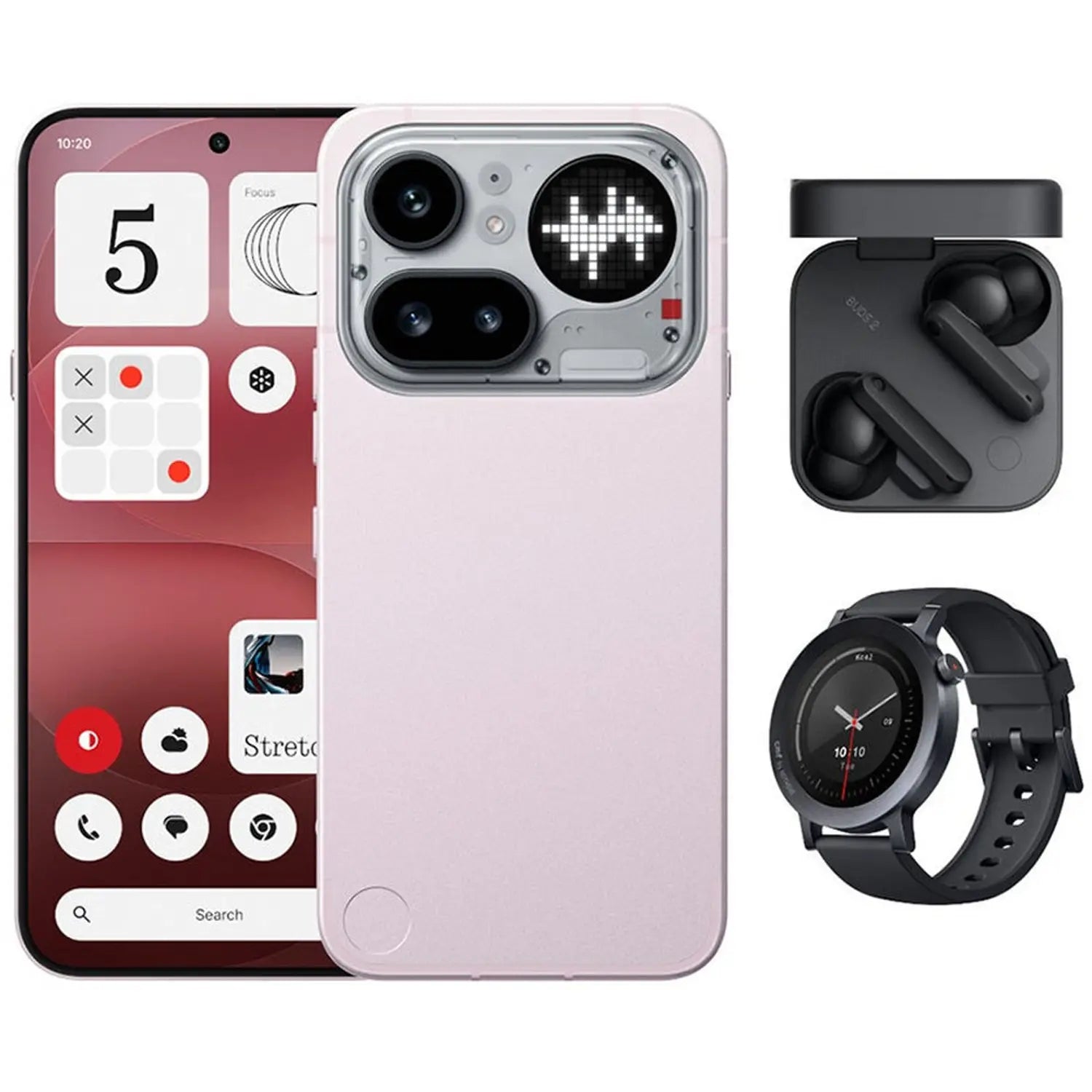 Nothing Phone (4a) Pro 5G + CMF Buds 2 + CMF Watch 3 Pro Bundle – 12+256GB, Glyph Matrix, 144Hz