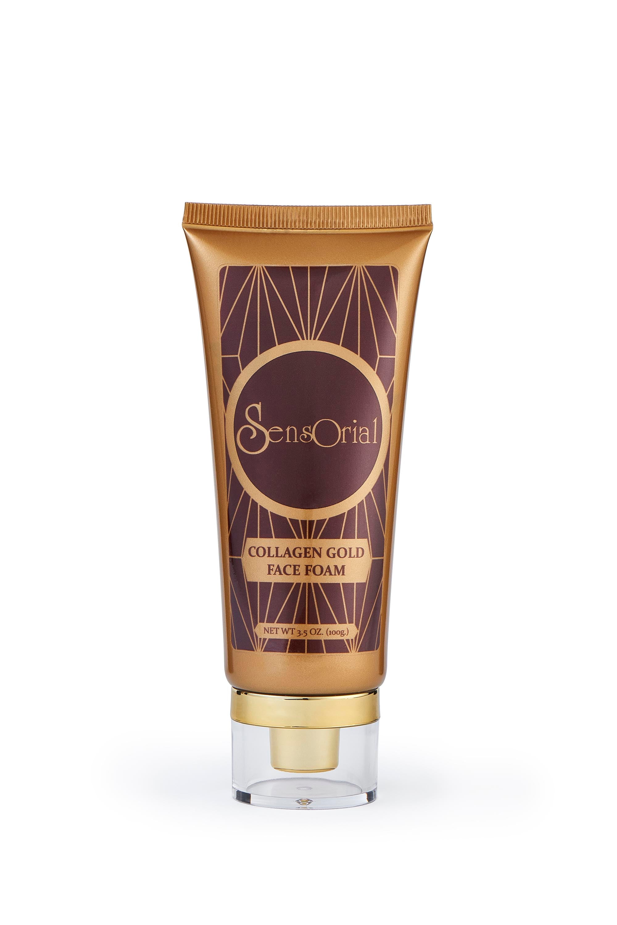 Sensorial Collagen Gold Facial FoamPersonal CareEfficiency deep cleansing foam Cleans makeup completely, fresh scent, fine foam texture, soft and smooth. After washing the face, the skin is moisturized, not dry like other cleansing foam. Whitening, Reduce