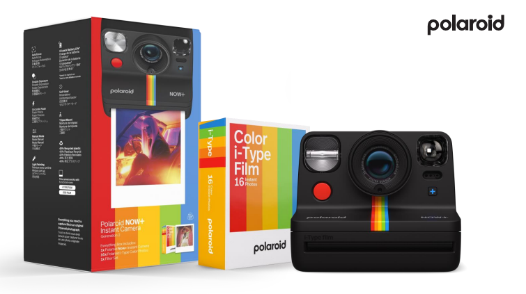Polaroid Now+ Everything Box Generation 2 - BlackCamerasGet creative with the app-connected Polaroid instant camera. Mobile connectivity to unlock more creative features (full manual control, light painting, aperture priority, and more) through Polaroid A