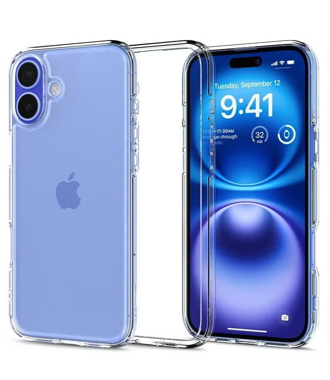 iPhone 16 Clear Silicone Case – Ultra-Thin, Shockproof, Anti-Yellow & Scratch Resistant 
