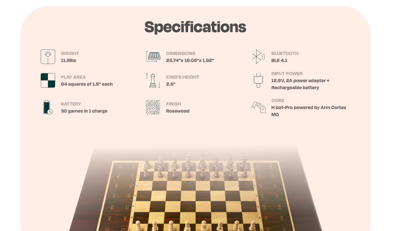 Miko Chess Grand, Your Ultimate AI Chess Companion | Fully Automated Gameplay for All Skill Levels, World's Smartest Electronic Chess Board, Magnetic Wooden Chess Sets with Self Moving PiecesToys & GamesMagic on the Board, Quite Literally! Not Just a Ches