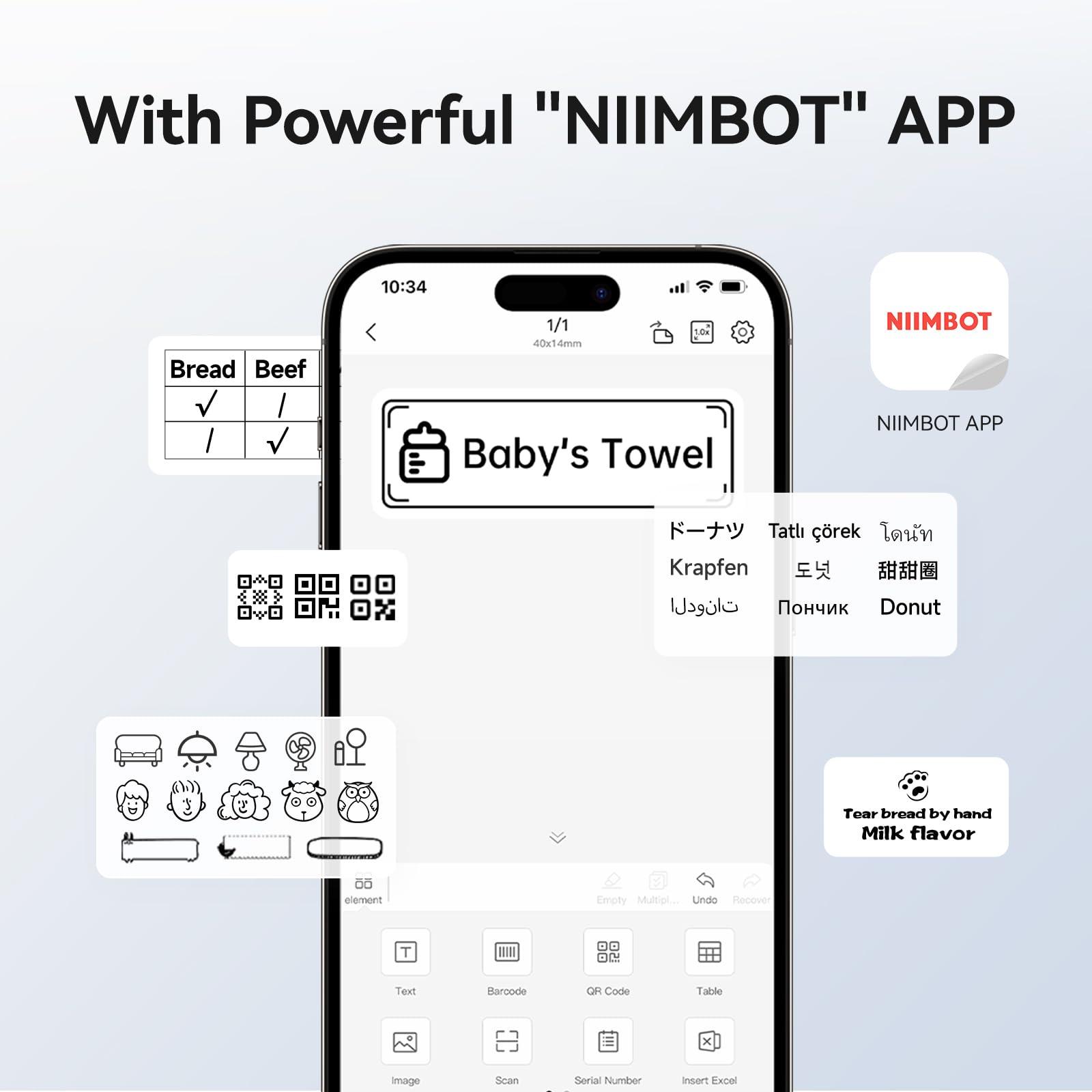 NIIMBOT B1 Inkless Thermal Label Printer, Create Professional Labels with EasePrinters & Accessories🖨️ Inkless Thermal Printing – Say goodbye to messy cartridges with clean, eco-friendly thermal printing. 📱 Wireless & App-Controlled – Connect easily via