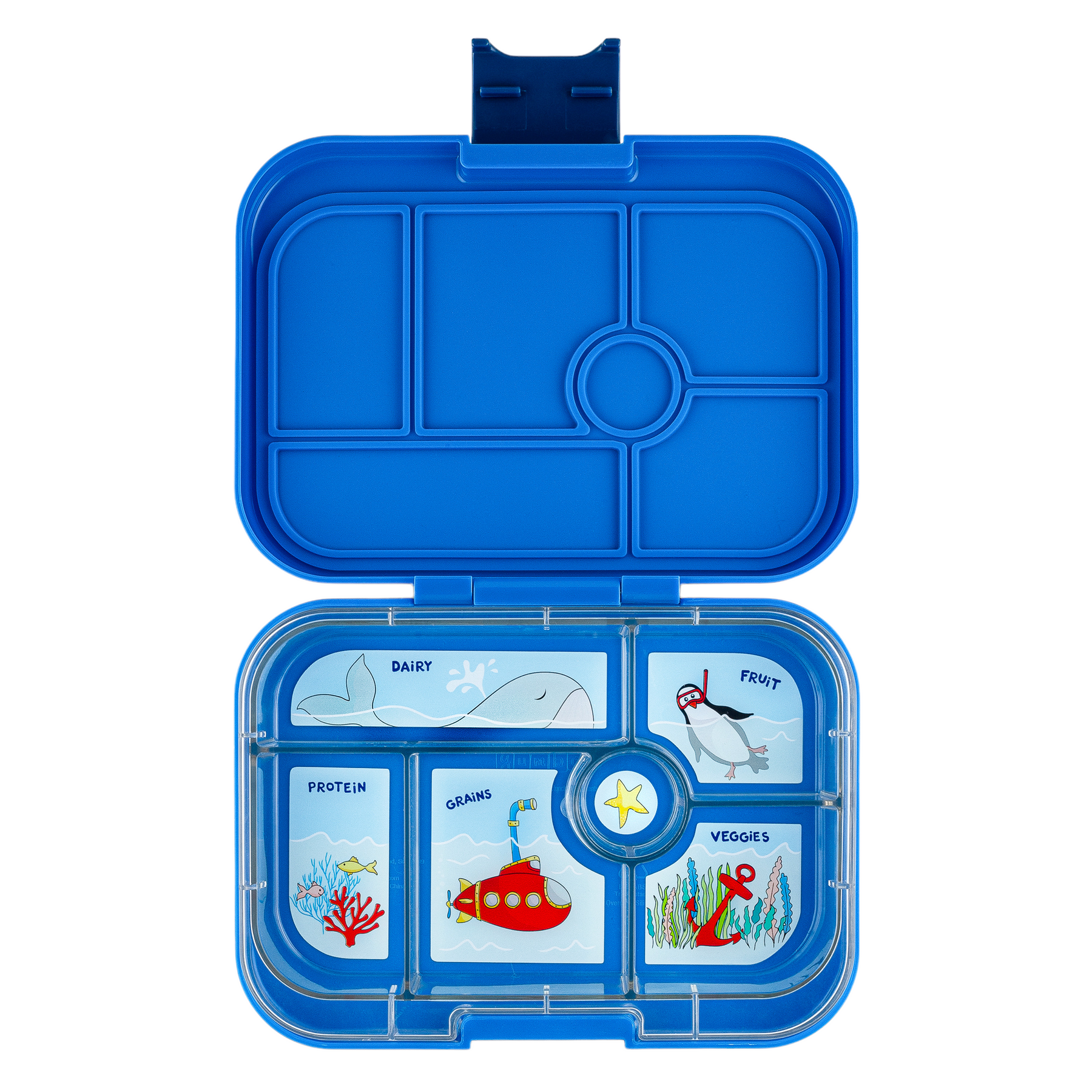 Yumbox Original Leakproof 6-Compartment Bento Box - Surf Blue + Hydro Flask Kids Bottle Wide Mouth 350ml