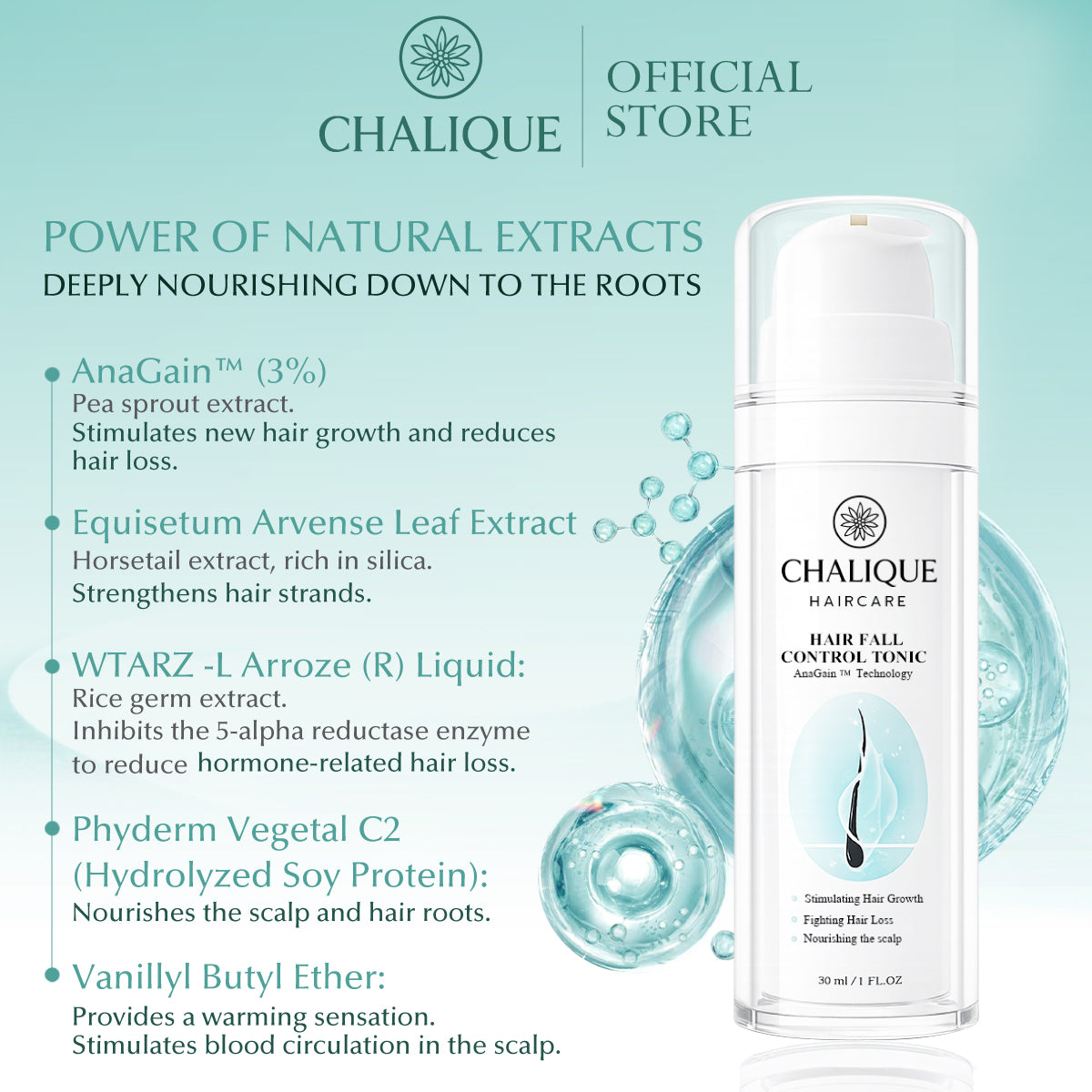 CHALIQUE Hair Fall Control Tonic – Scalp Strengthening & Hair Fall Control Tonic