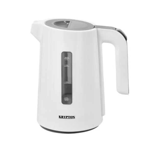 Krypton Electric Kettle, Automatic Cut Off 1.7 L 2200W KNK5277 - WhiteKitchen Appliances1.7L, 360-degree rotational kettle With double sides water window Boil dry protection Automatic shut-off after boiling