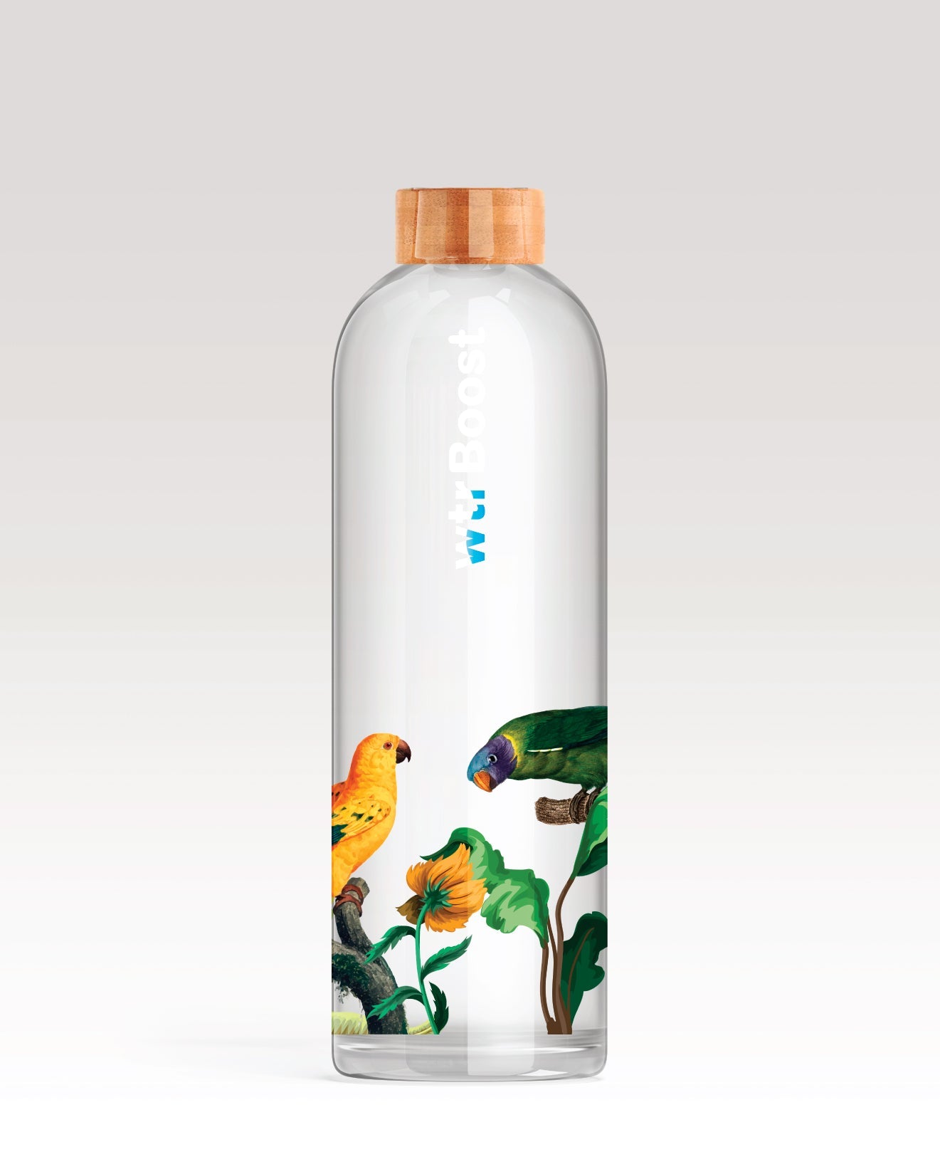 Tropical - Borosilicate Glass Bottle 600mlKitchen StorageEmbrace eco-conscious hydration with the WTR Boost Tropical – 600ml Borosilicate Glass Water Bottle. Inspired by the vibrant life of the Amazon, this limited edition bottle combines functionality wi