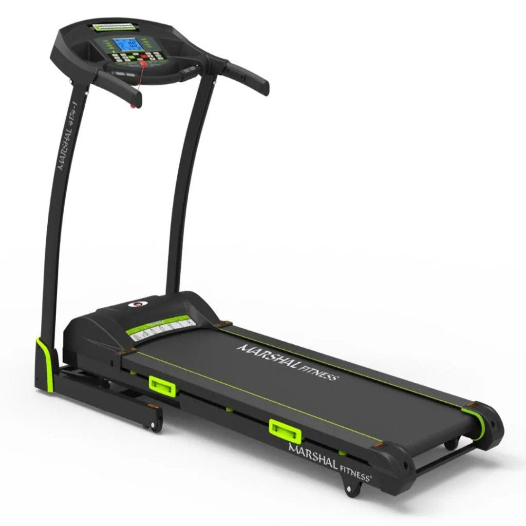 Marshal Fitness Home Use Motorized Treadmill - 3.0HP DC Motor - Max User Weight 120KG, MF-4174-1Sports & FitnessTransform your home workouts with our Home Use Motorized Treadmill, featuring a robust 3.0HP DC motor for efficient, low-noise performance. Wit