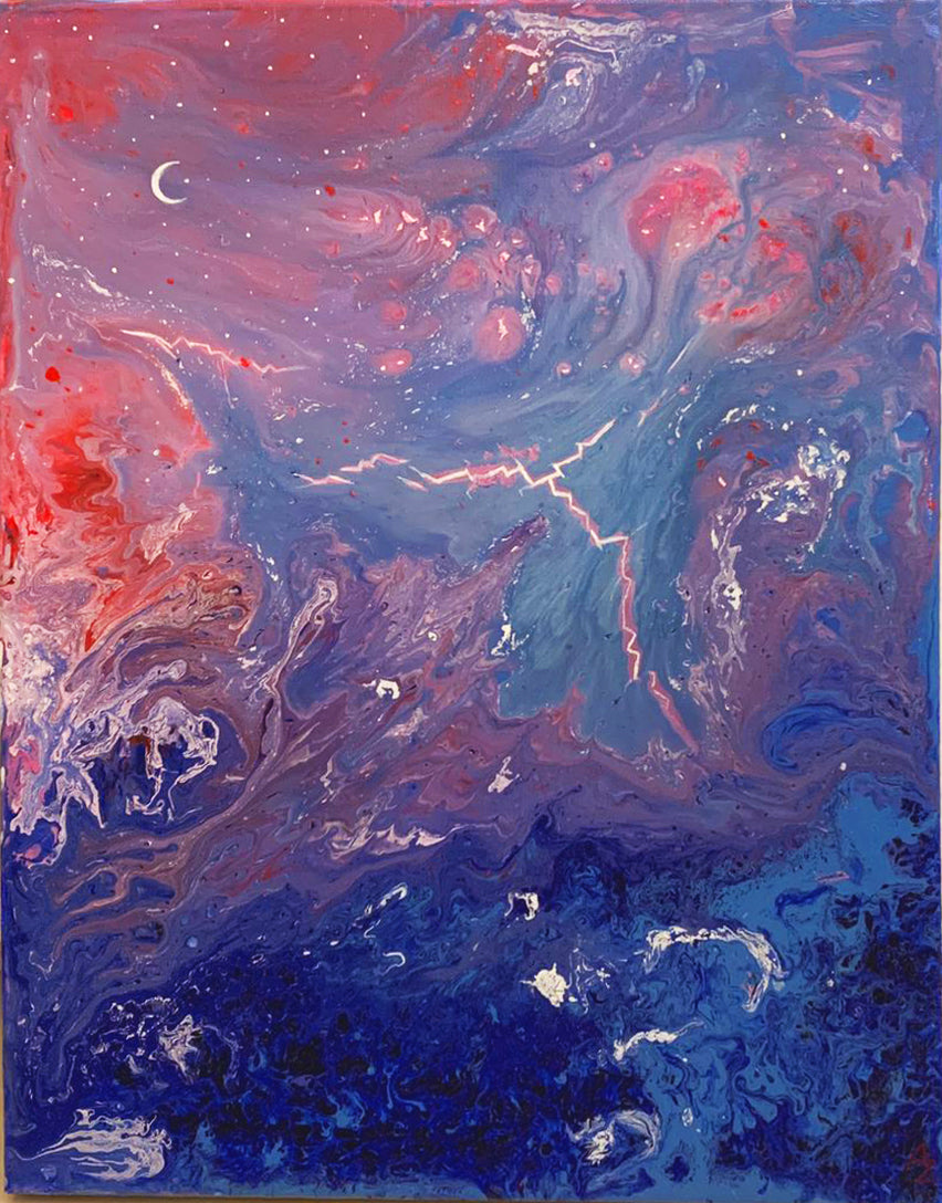 Mauritian Sunset Acrylic on CanvasFine Art38 x 48 cm, acrylic on stretched canvas