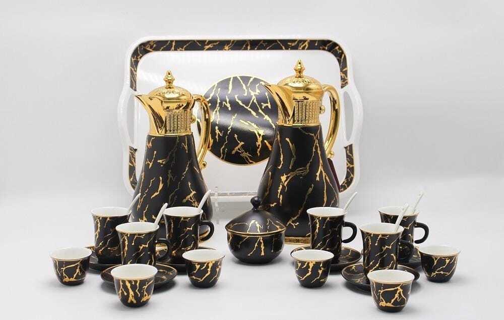 Royal Serveware | Exquisite Coffee & Tea Sets, Arabian Elegance | Premium Coffee & Tea Collection - BlackKitchen StorageIndulge in the luxurious experience of the Royal Serveware exquisite coffee and tea sets. Embrace the Arabian elegance with this premiu