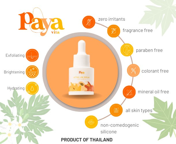 PayaVita Active Life Serum - Pack of 6Personal CarePayaVita serum is a revolutionary skincare innovation, harnessing the power of nature to rejuvenate your skin. As the first Thai brand to utilize Papaya Enzyme as its core ingredient, PayaVita offers a un