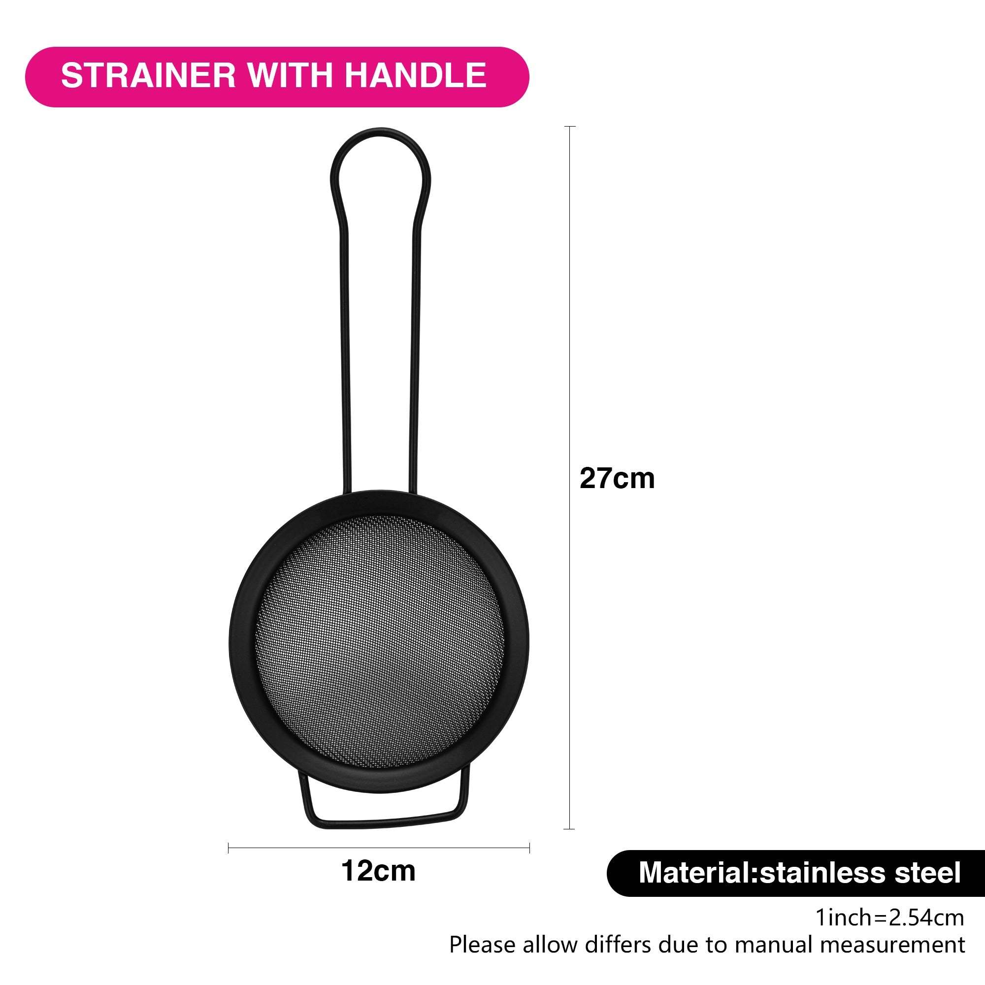 Fissman Fine Mesh Strainer 12cm with HandleKitchen StorageThe art of cooking requires a special attitude to each product and action. The FISSMAN set was developed with this principle in mind. It includes 3 knives for different purposes: -Chef's knife - yo