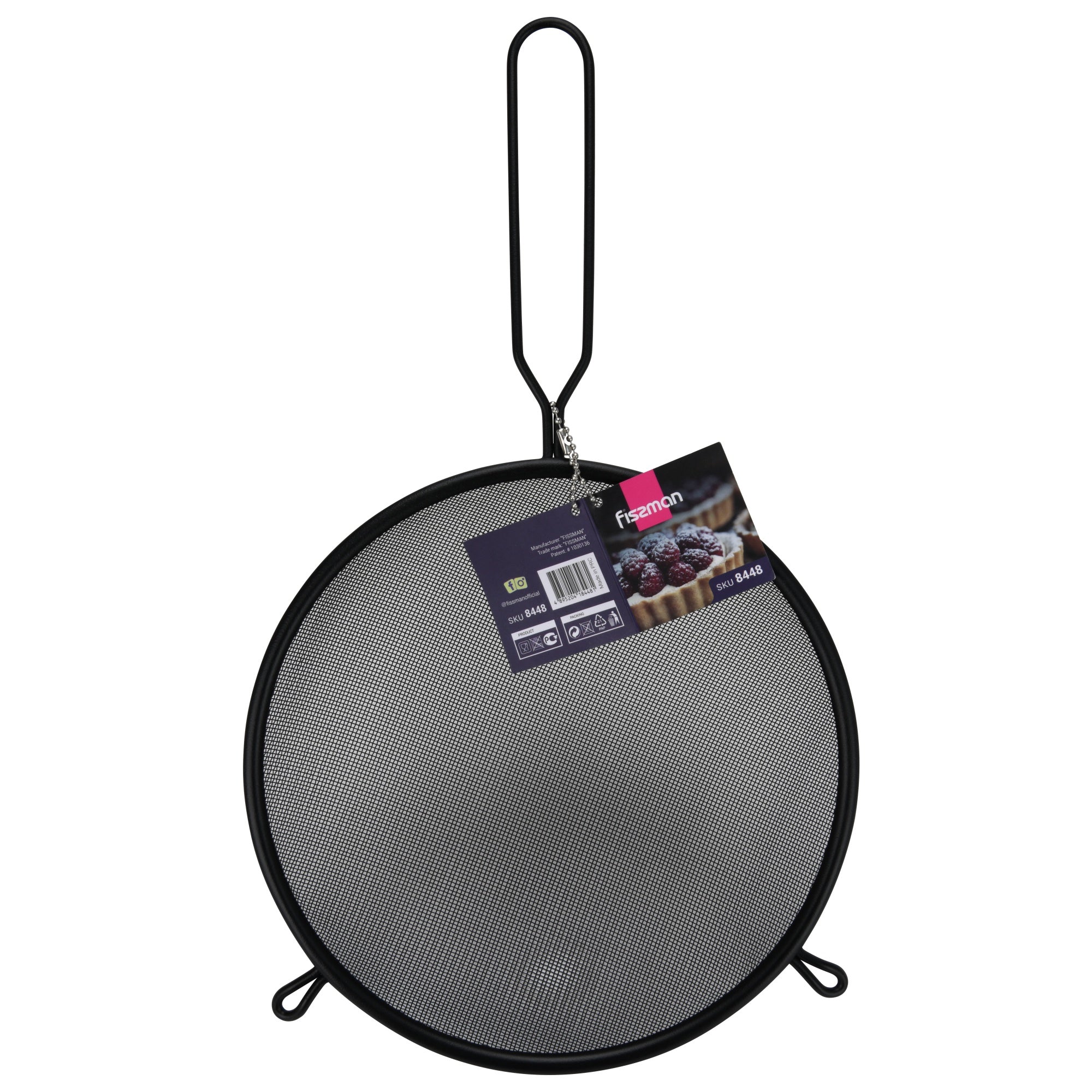 Fissman Fine Mesh Strainer 20cm with Handle Hang HoleKitchen StorageThe sieve with a handle from Fissman is an indispensable assistant in the kitchen. It loosens the flour, fills it with air, due to which the dough becomes airy, and the baked goods are so