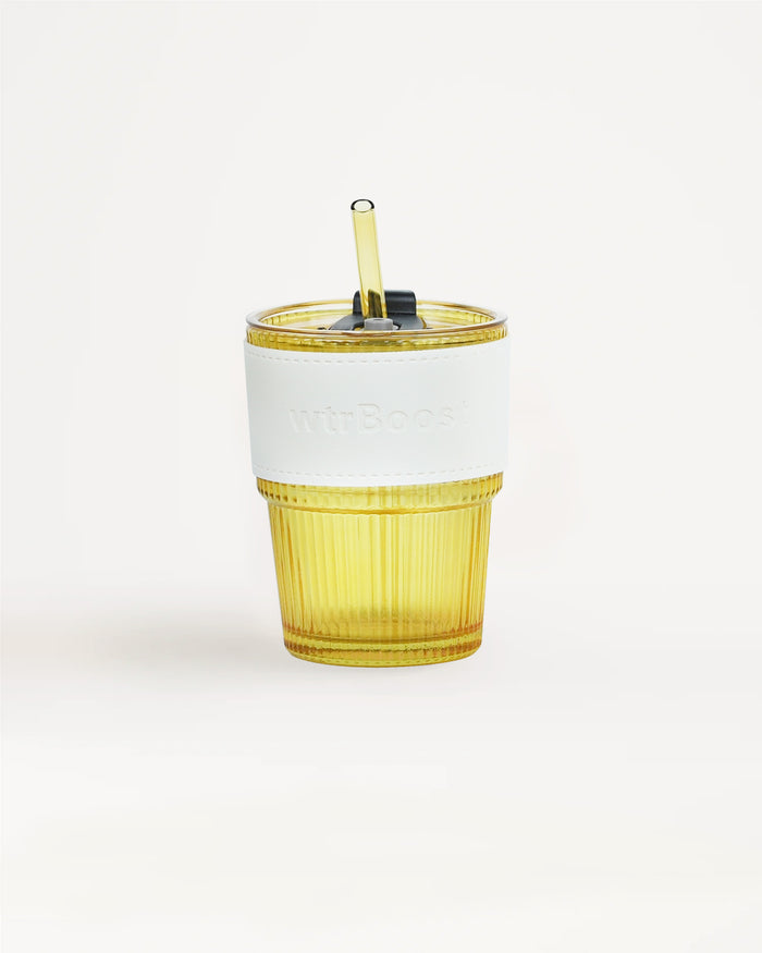 WTR Boost Glass Tumbler with Straw - 330mlKitchen StorageThe WTR Boost Stylish Heat-Resistant Glass Tumbler with Straw seamlessly blends functionality with elegance, making it an essential addition to your drinkware collection. Key Features: Heat-Resistan