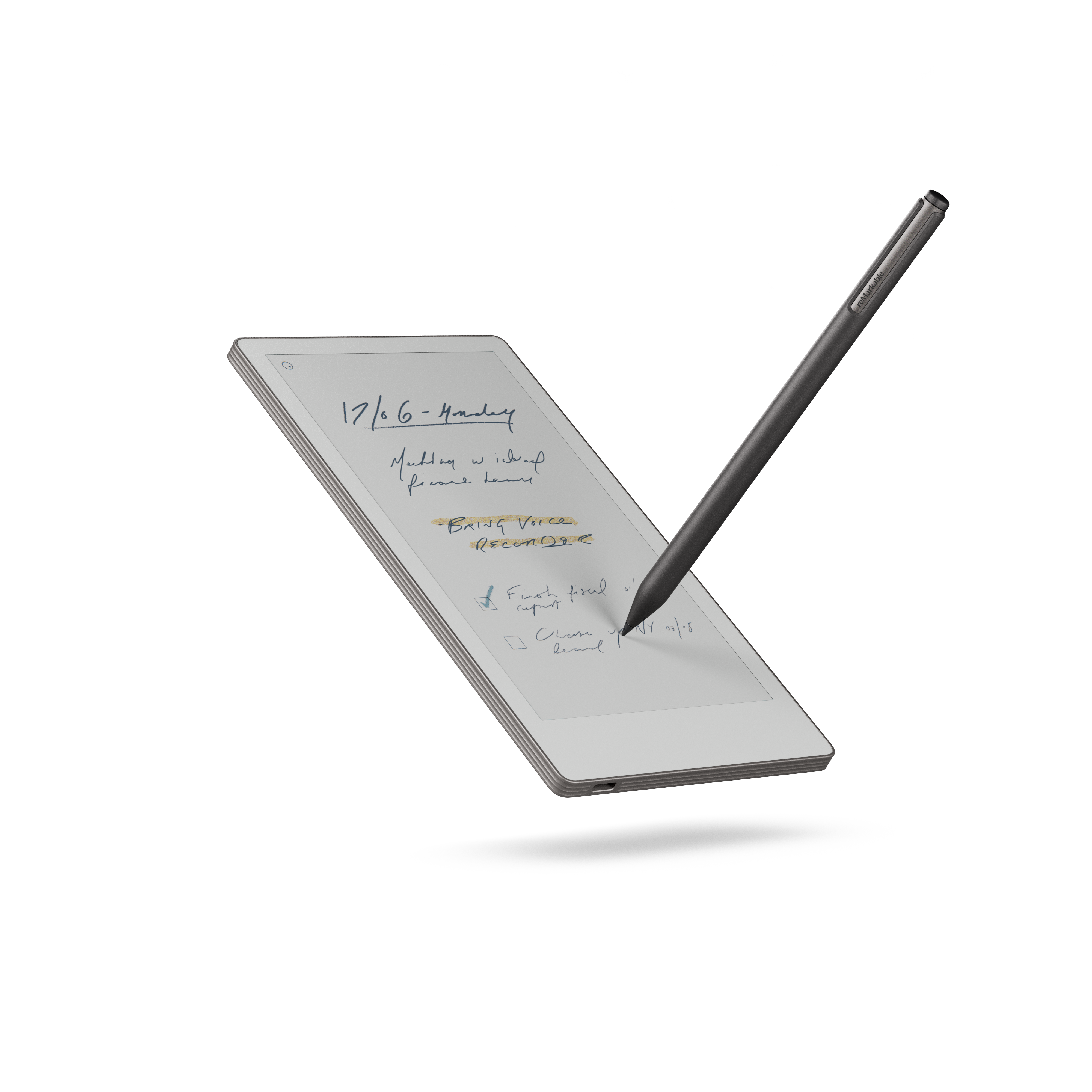 Slim e-ink reMarkable Paper Pro Move for note-taking with Marker Plus