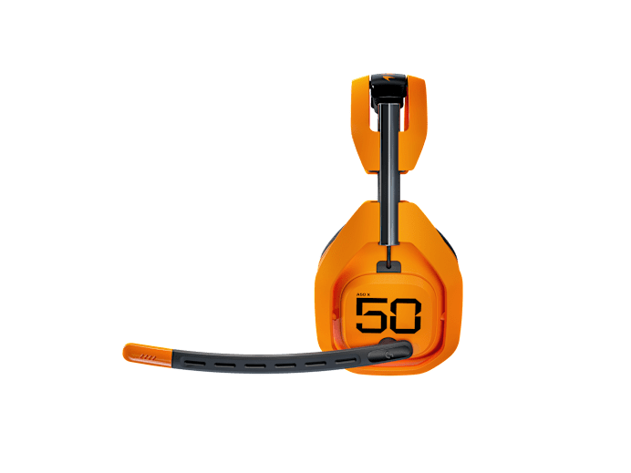 Logitech LIGHTSPEED wireless headset and base station McLaren edition