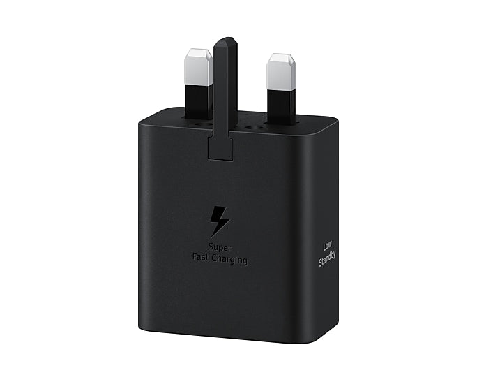 Samsung 45W Power Adapter with Cable, Black (UAE Version)Mobile Accessories⚡ 45W Super Fast Charging: Ideal for Galaxy S series, Note, and other USB-C fast-charging devices. 🔌 Includes USB-C Cable: Comes with a USB-C to USB-C charging cable for convenien
