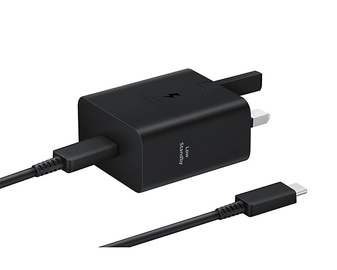 Samsung 45W Power Adapter with Cable, Black (UAE Version)Mobile Accessories⚡ 45W Super Fast Charging: Ideal for Galaxy S series, Note, and other USB-C fast-charging devices. 🔌 Includes USB-C Cable: Comes with a USB-C to USB-C charging cable for convenien