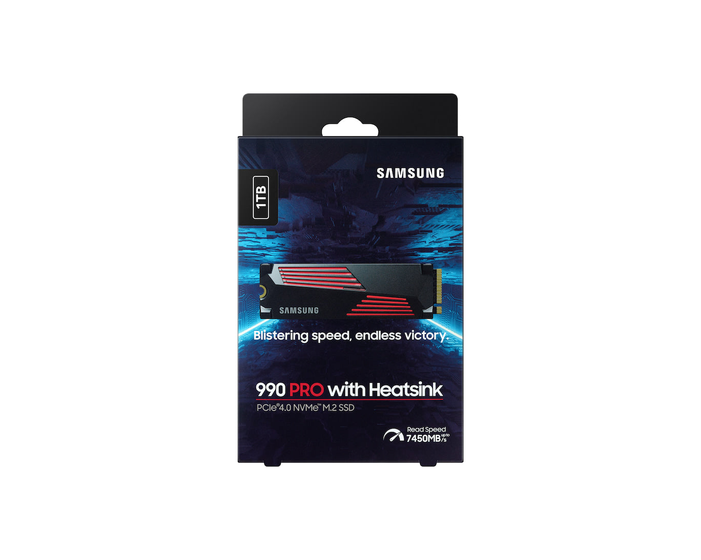 Samsung 990 PRO 1TB with Heatsink – PCIe 4.0 NVMe M.2, 7,450MB/s, RGB, PS5 Perfect Fit