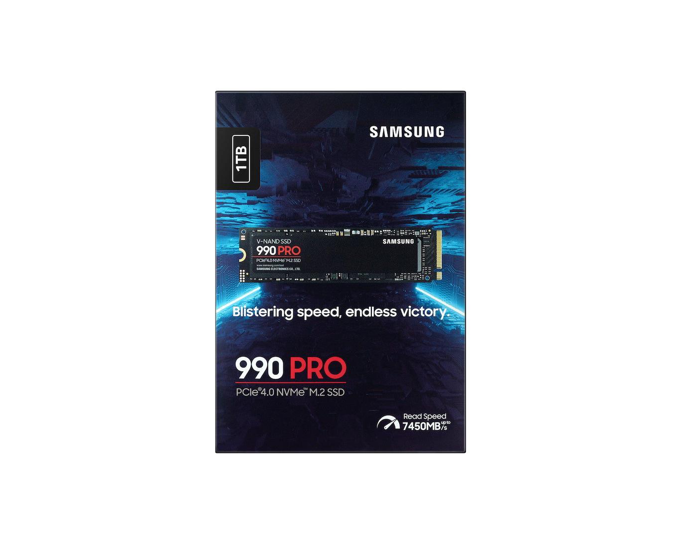 Samsung 990 PRO 1TB NVMe SSD – PCIe 4.0, 7,450/6,900 MB/s, M.2 2280, PS5 Compatible