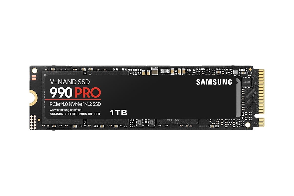 Samsung 990 PRO 1TB NVMe SSD – PCIe 4.0, 7,450/6,900 MB/s, M.2 2280, PS5 Compatible