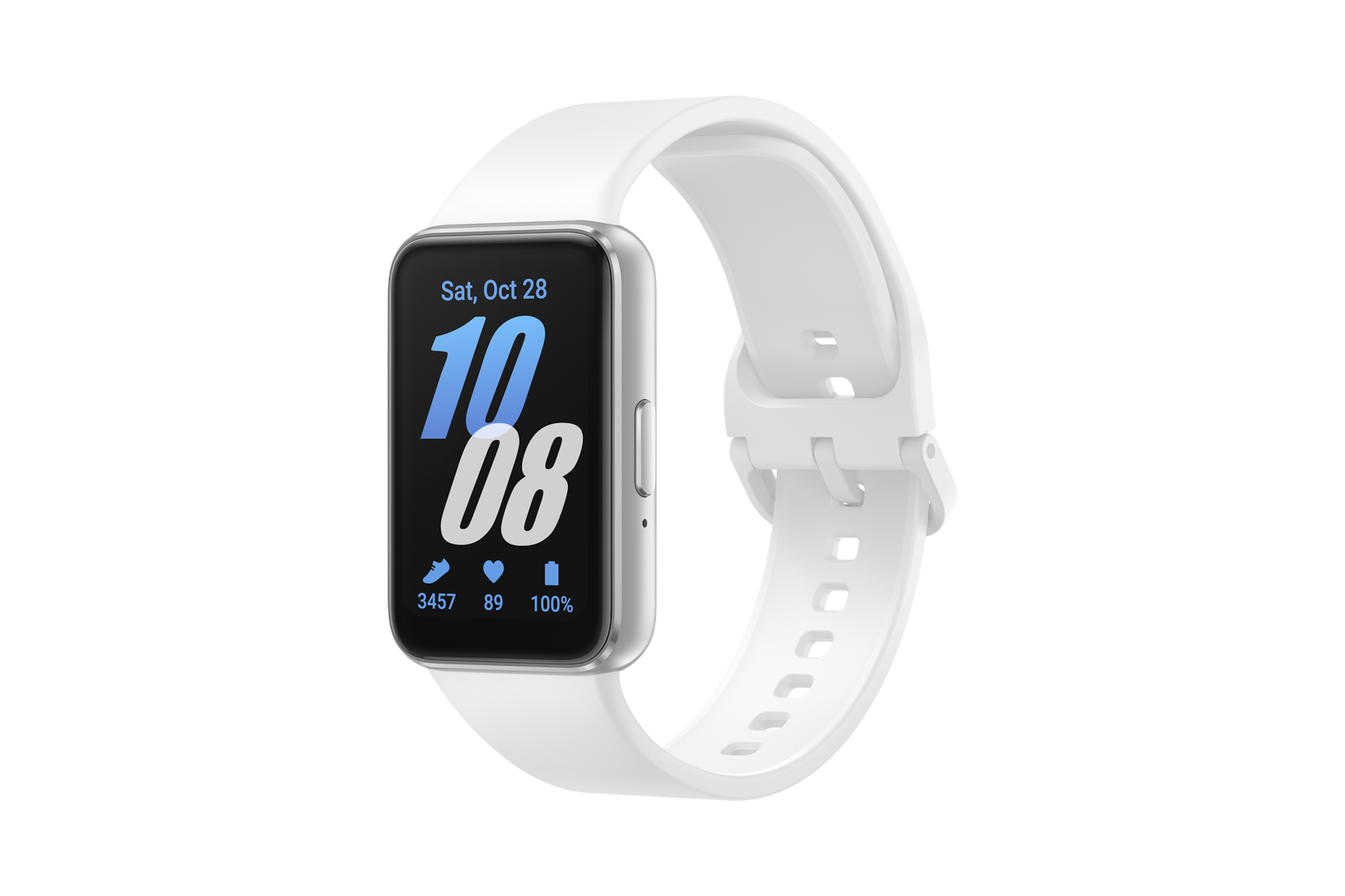 Samsung Galaxy Fit3 Smartwatch, Exercise and Sleep Tracking, Fall Detection, 40mmWearablesLasts up to 13 days on a single charge. Sits lightly on your wrist, tracking over 100 workouts and daily activities, including sleep. Lets you play music, check call