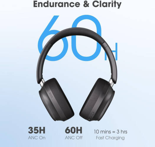 Blupebble Pulse Audio C90 – Hybrid ANC, 60Hr, BT 5.4, 4-Mic, Transparency, Low Latency, Over-Ear