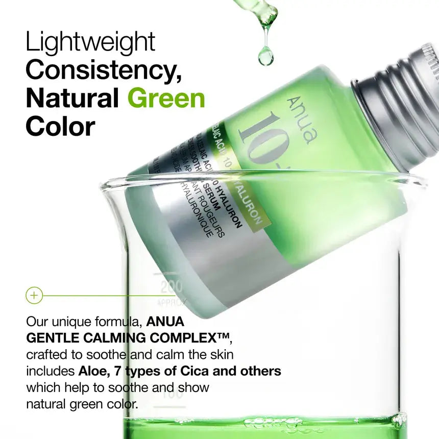 Anua Azelaic Acid 10 Hyaluron Soothing Serum 30mlPersonal careExperience the calming and hydrating effects of Anua Azelaic Acid 10 Hyaluron Redness Soothing Serum. This lightweight, non-comedogenic serum is formulated with 10% azelaic acid to reduce redne