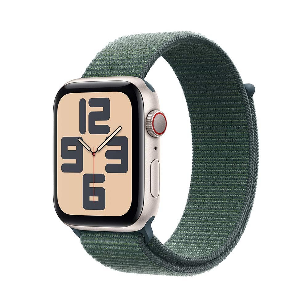 Apple Watch SE Starlight Aluminum Case with Lake Green Sport LoopWearablesA great deal to love.Easy ways to stay connected. Motivating fitness metrics. Innovative health and safety features. Fresh band colors. Apple Watch SE is packed with features at a f