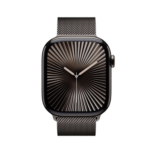 Apple Watch Series 10 GPS + Cellular Slate Titanium Case with Slate Milanese LoopWearablesThinstant classic Monumental DisplaySeries 10 is a major milestone for Apple Watch. It features Apple's biggest and most advanced display yet, showing more informati