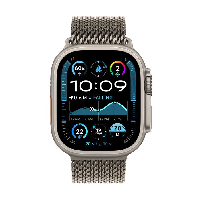 Apple Watch Ultra 2 GPS + Cellular 49mm Natural Titanium Case with Natural Titanium Milanese Loop