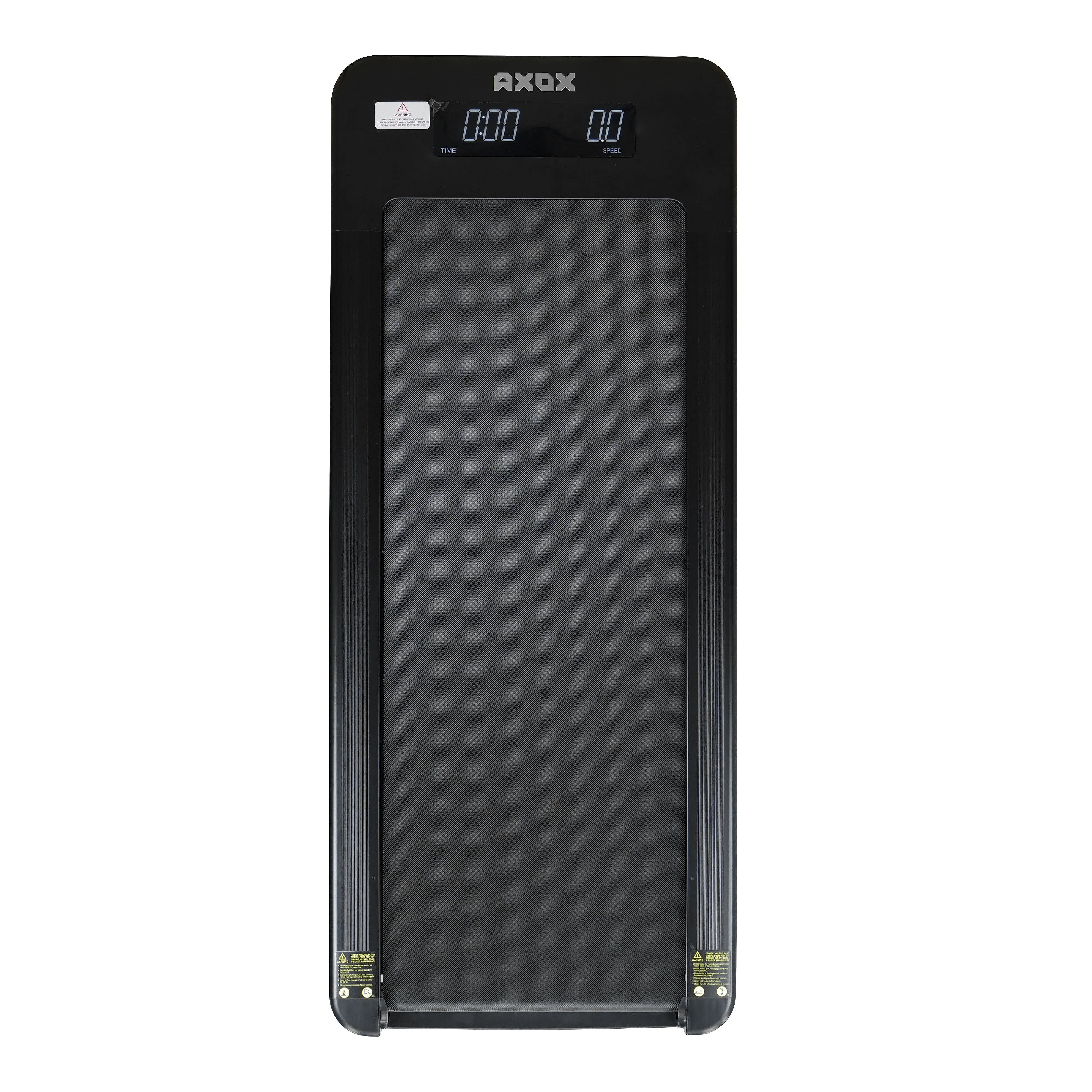 Axox Fitness Walking PadEquipmentsExperience a tailored workout with the AXOX Fitness Walking Pad. Powered by a 1.0HP brushless motor with a smooth speed range of 0.5-6 km/h, it's suitable for various fitness levels. The LCD screen displays workout metric