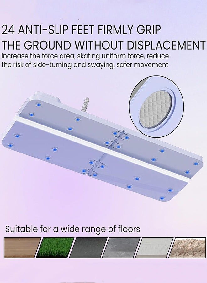 Gravity Pilates Board, Pilates Reformer Set, Multi-Purpose Foldable Pilates Reformer Board for Home, 5 in1 Pilates Sliding Board, Pilates Equipment with Timer - Purple