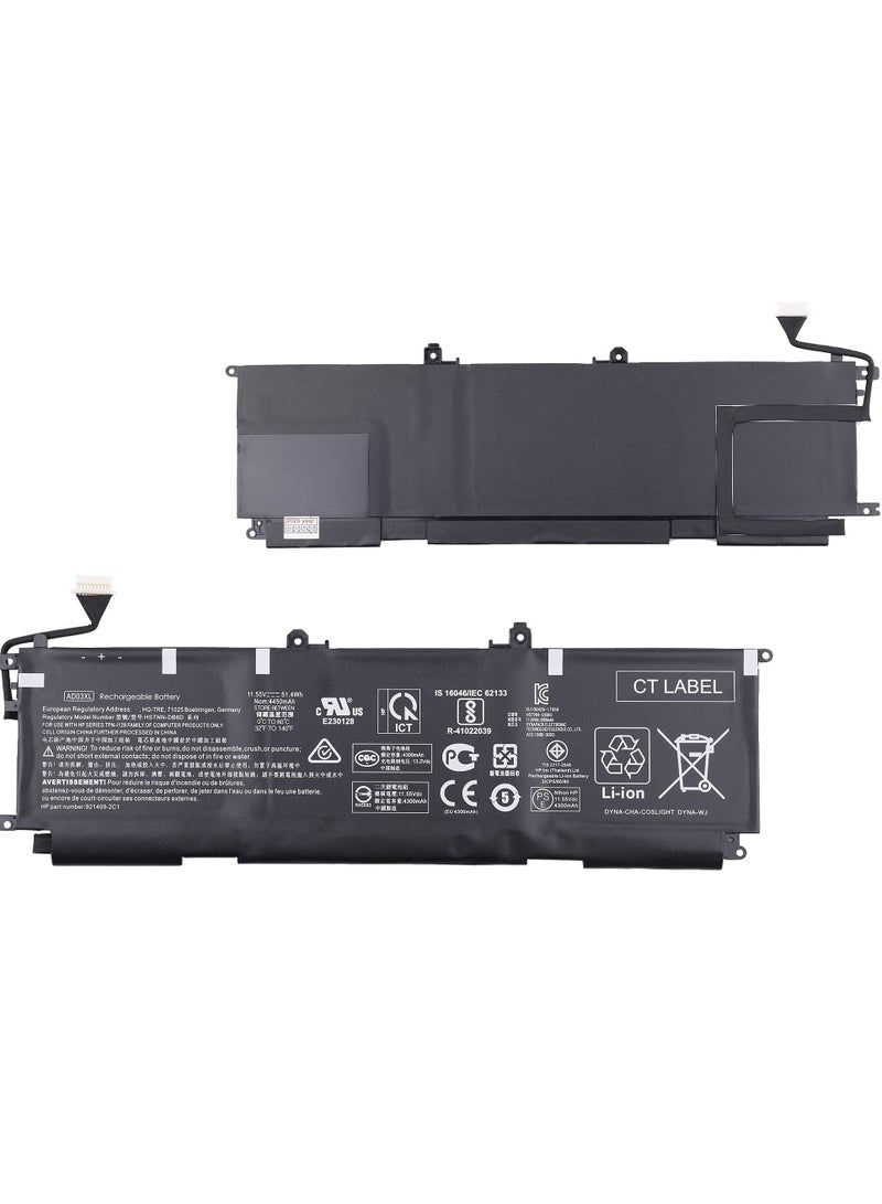 Replacement Battery AD03XL Compatible with HP Envy 13-AD 13-ad007ng Series 921409-271 HSTNN-DB8D Battery