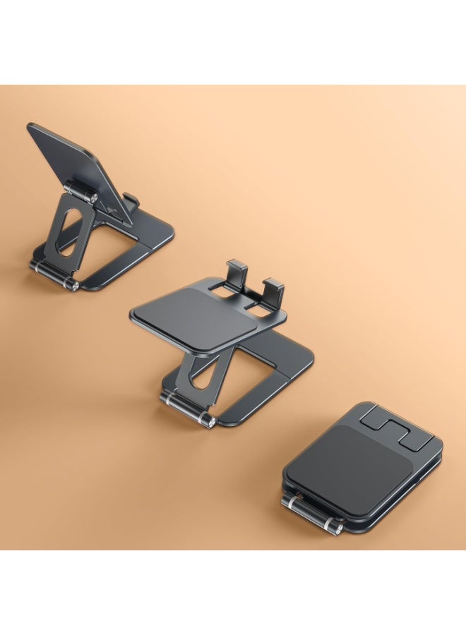 Phone Stand Aluminum Mobile Stand Adjustable Mobile Holder Foldable Phone holder, Desktop iPhone Stand Compatible with All Mobile Phone, iPhone 15 Pro/15 Pro Max, Samsung Galaxy, iPad