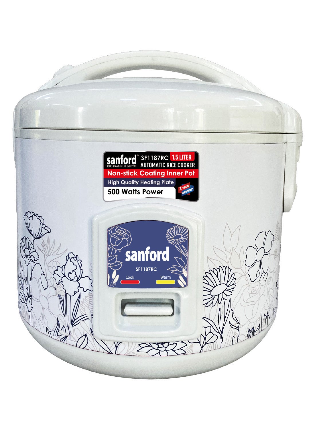 Sanford Rice Cooker 1.5 L 500 W SF1187RC-1.5L BSKitchen Storage1.5L Capacity Rice Cooker. Automatic Rice Cooker Equipped with Magnetic Controlling System. Solid Construction. Easy to Operate. Keep Warm and Cooking Function. Non-stick Inner Pot. Low Power