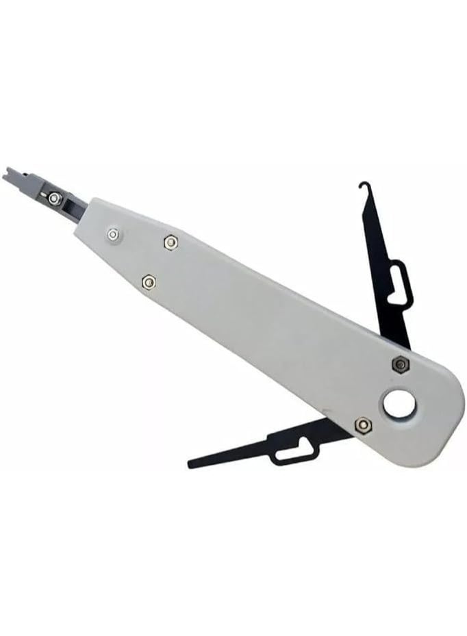 Professional Punch Down Tool for RJ45/RJ11 Cat5e/Cat6 Network & Telecom Cables with Impact Terminal Insertion, Wire Stripper Combo, for Ethernet & Telephone Socket