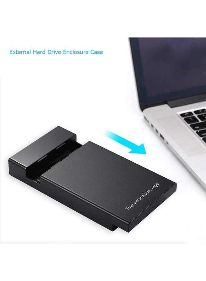 External Hard Drive Enclosure 3.5 USB 2.0 to Hard Drive Enclosure with Power Adapter Compatible with 3.5 2.5 Inch Hard Drive, WD, Seagate, Toshiba, HDD, SSD 10TB, UASP-UK Plug Tool-Free