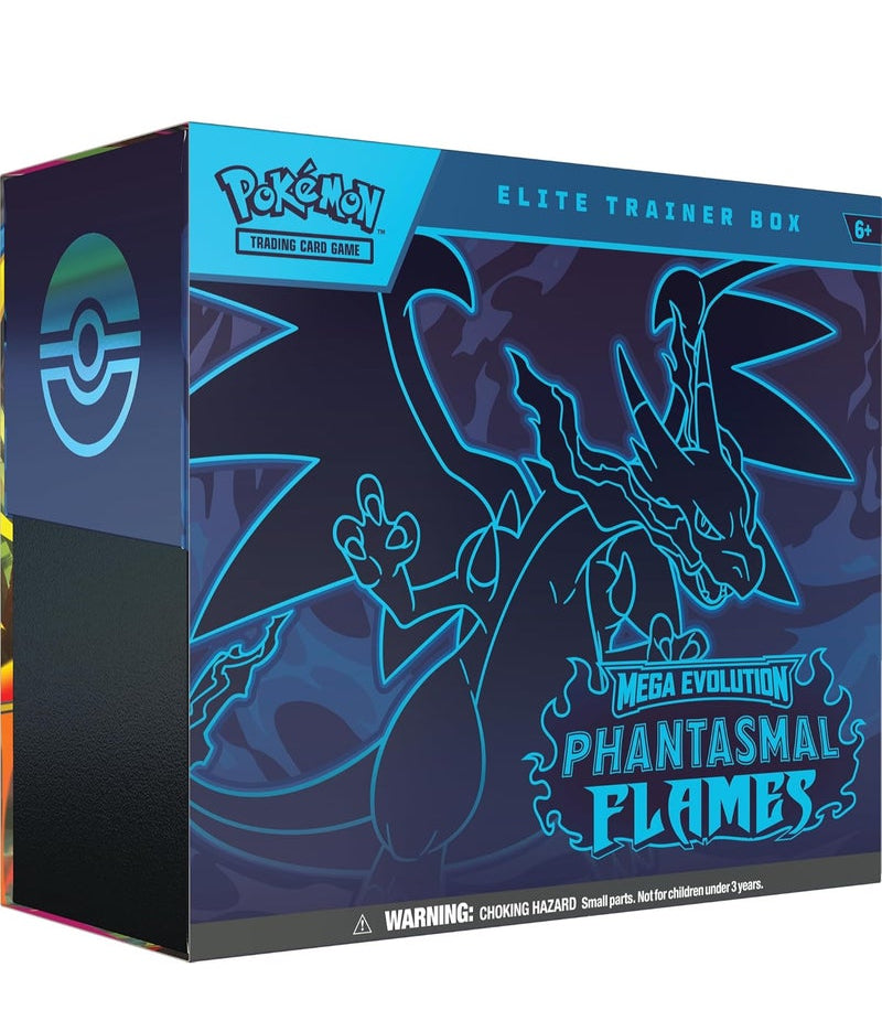 Pokémon TCG: Mega Evolution—Phantasmal Flames Elite Trainer Box – 9 Packs, Mega Charizard X ex, Charcadet Promo