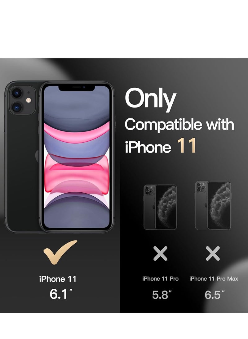 Magnetic Case for iPhone 11 6.1-Inch Compatible with MagSafe, Translucent Matte Back Slim Shockproof Phone Cover (Black)
