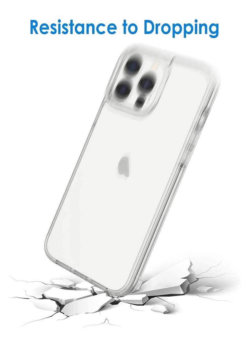 Case for iPhone 13 Pro Max 6.7-Inch, Non-Yellowing Shockproof Phone Bumper Cover, Anti-Scratch Clear Back (Clear)